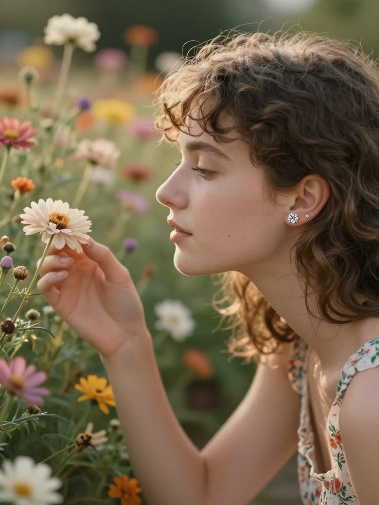 Daisy Cluster Conch Stud