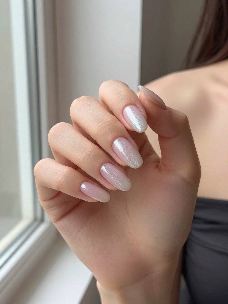 Glazed Donut Chrome Acrylic Nails