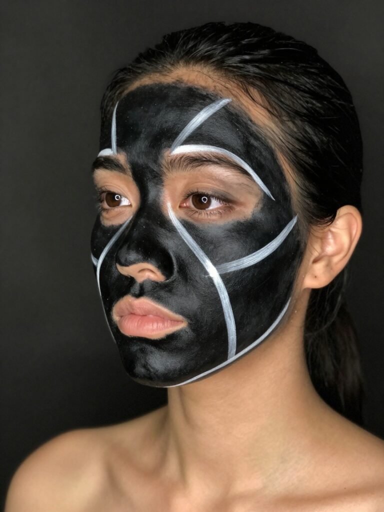 High Contrast White Web Spiderman Makeup