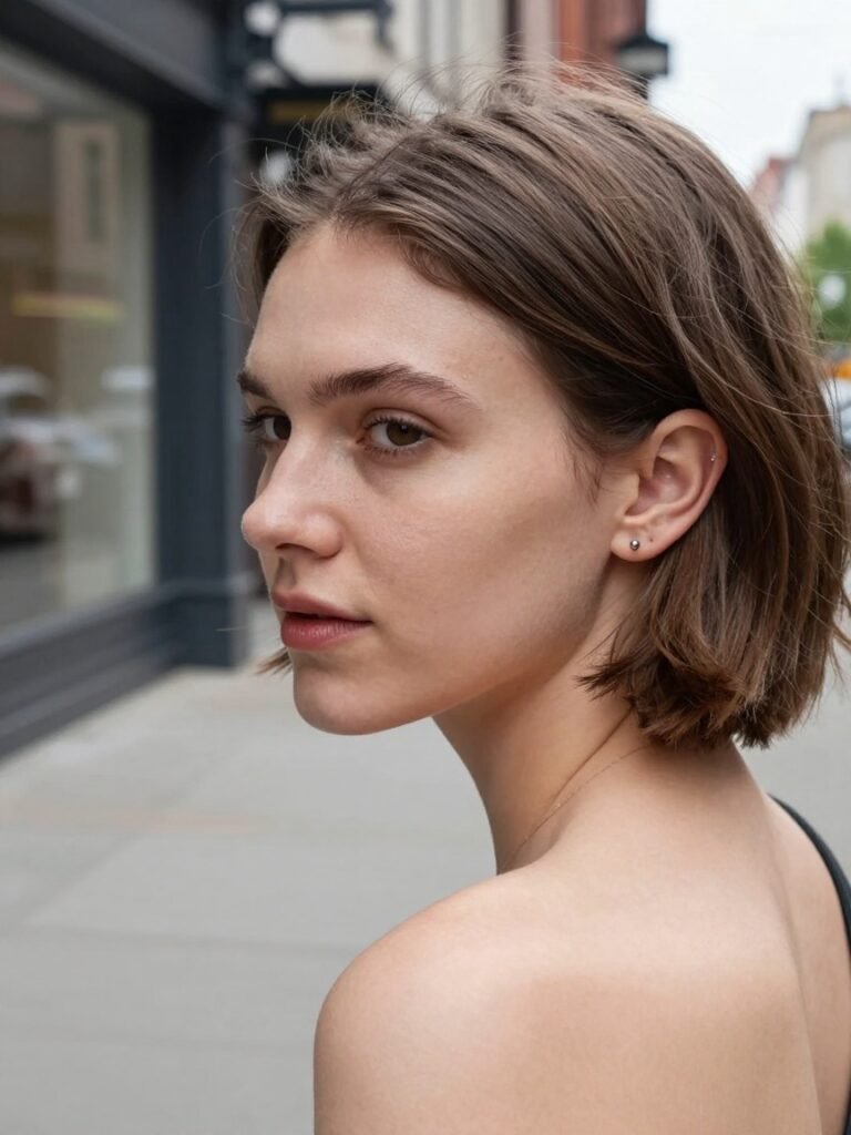 Minimalist Single Ball Conch Stud