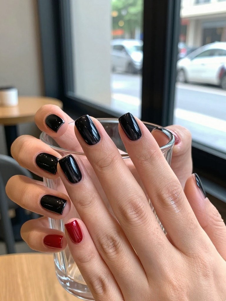 Chrome Metallic Spiderman Nails