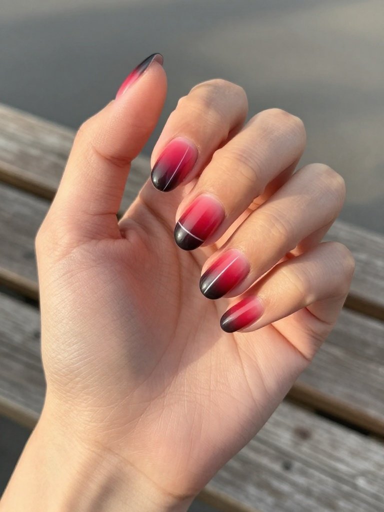 Red-to-Black Gradient With a Single Web Line