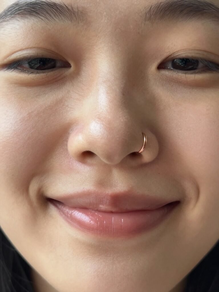 Rose Gold Minimalist Septum Ring