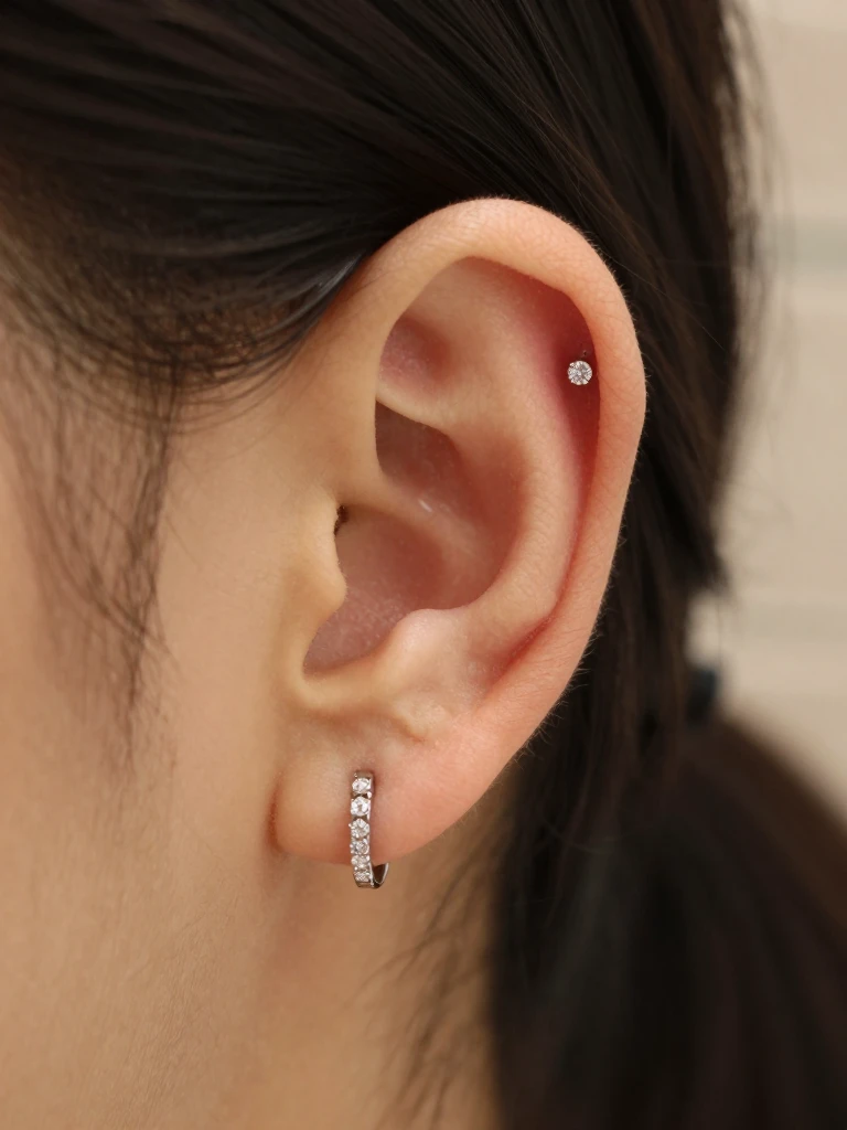 Snug Piercing and Daith Diamond Duo