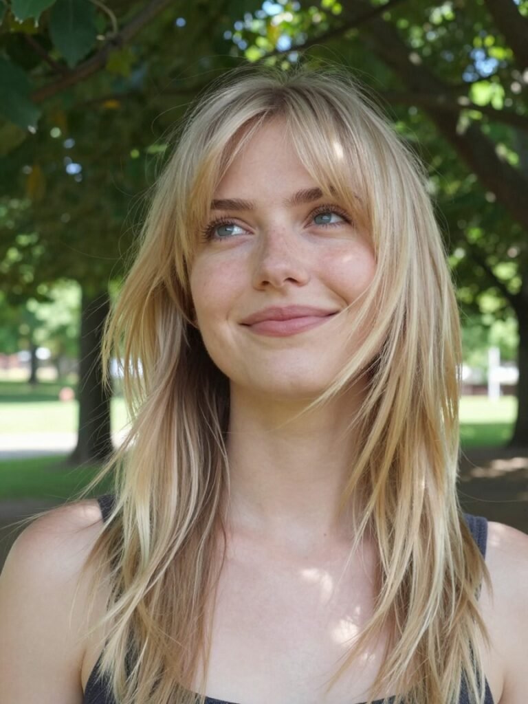 17 Dreamy Soft Shag Hairstyle Ideas That Are Trending Now 12 Soft Shag With Side-Swept Bangs