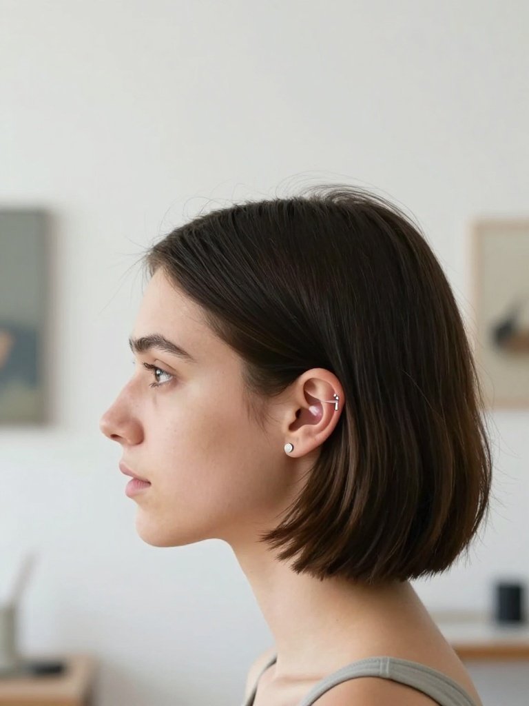 Solid Bar Conch Piercing