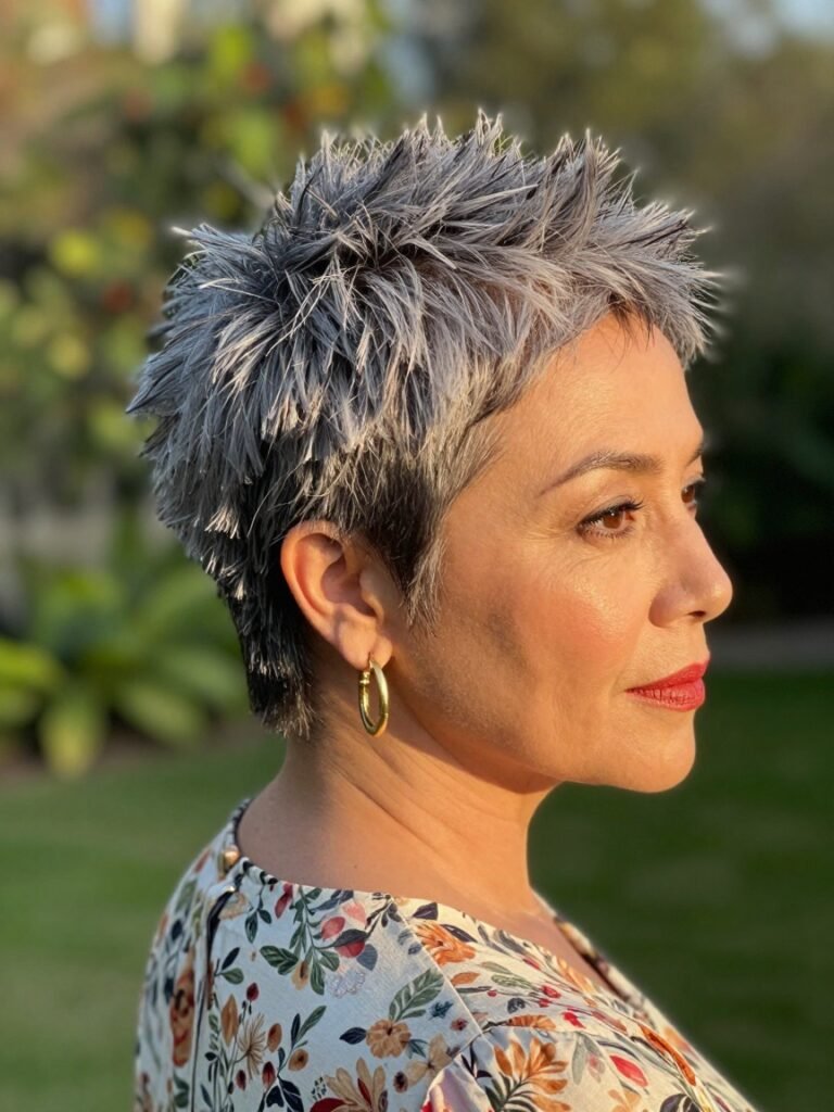  Spiky Hairstyles For Ladies Over 50 With An Undercut Detail