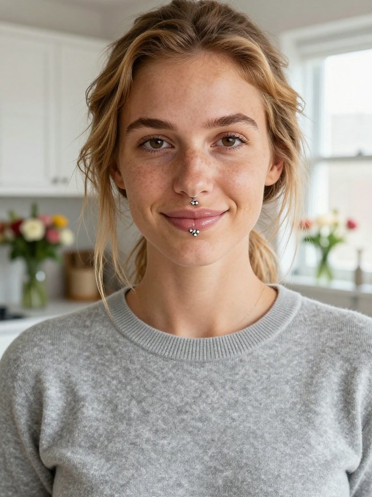 Threaded Trinity Cluster Ashley Piercing