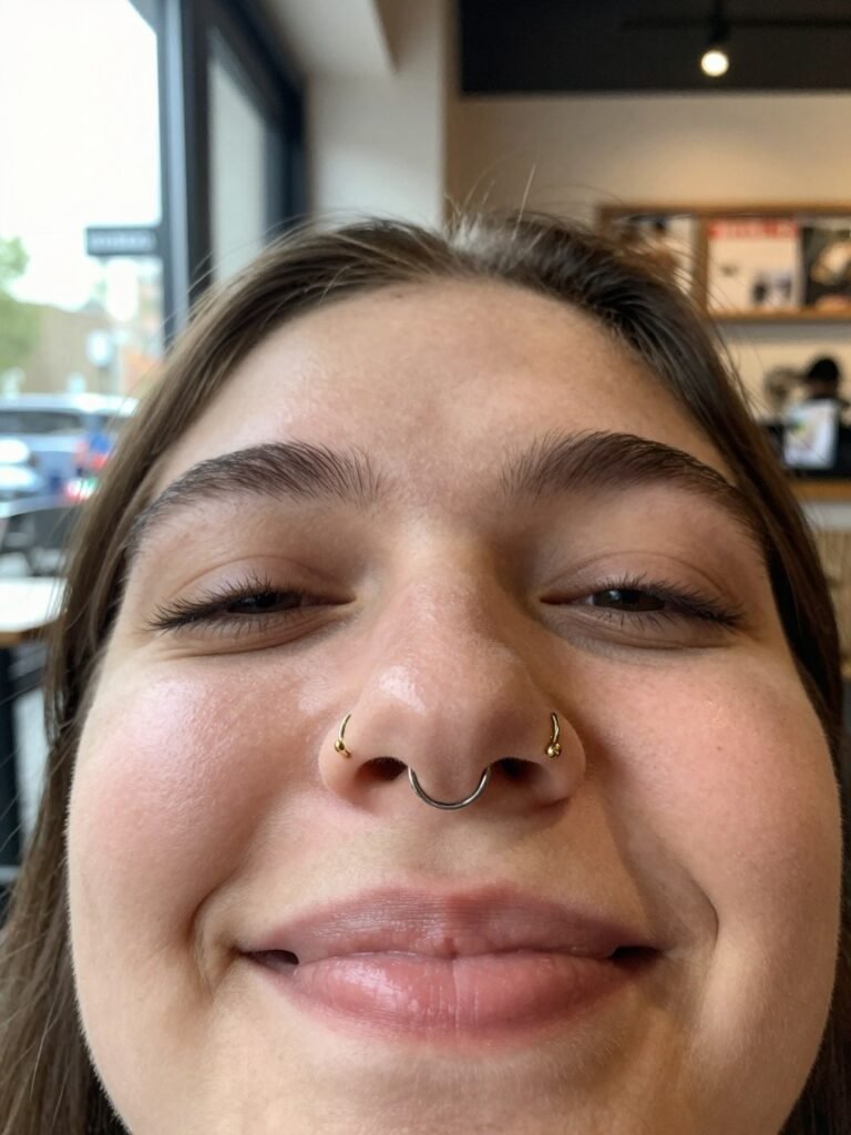Two-Tone Mixed Metal Septum Ring