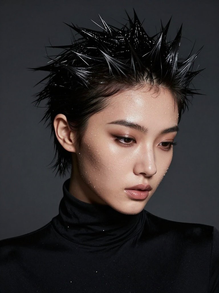 Wet Look Spiky Hairstyle