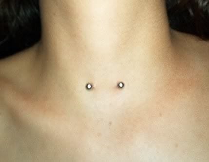15 Stunning Neck Piercing Ideas Worth Trying Today 6 Horizontal Surface Neck Piercing