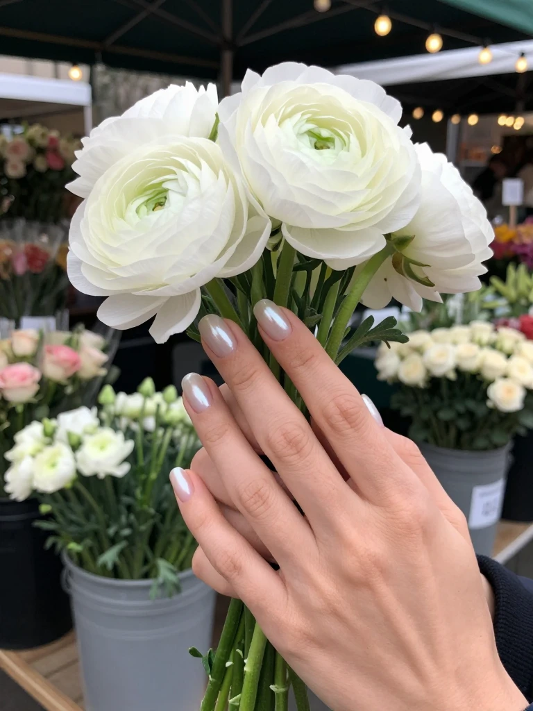  Milky Pearl Finish for Luminous Classy Nails