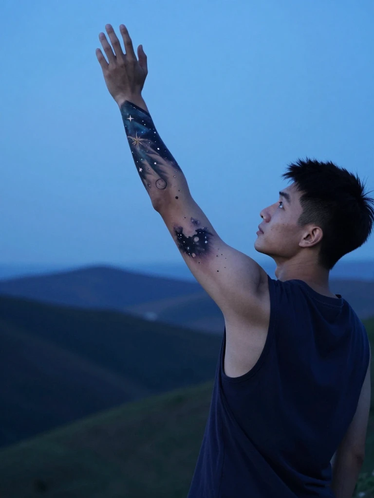 Cosmic and Galaxy Sleeve Tattoo for Men