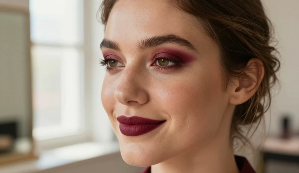 burgundy makeup