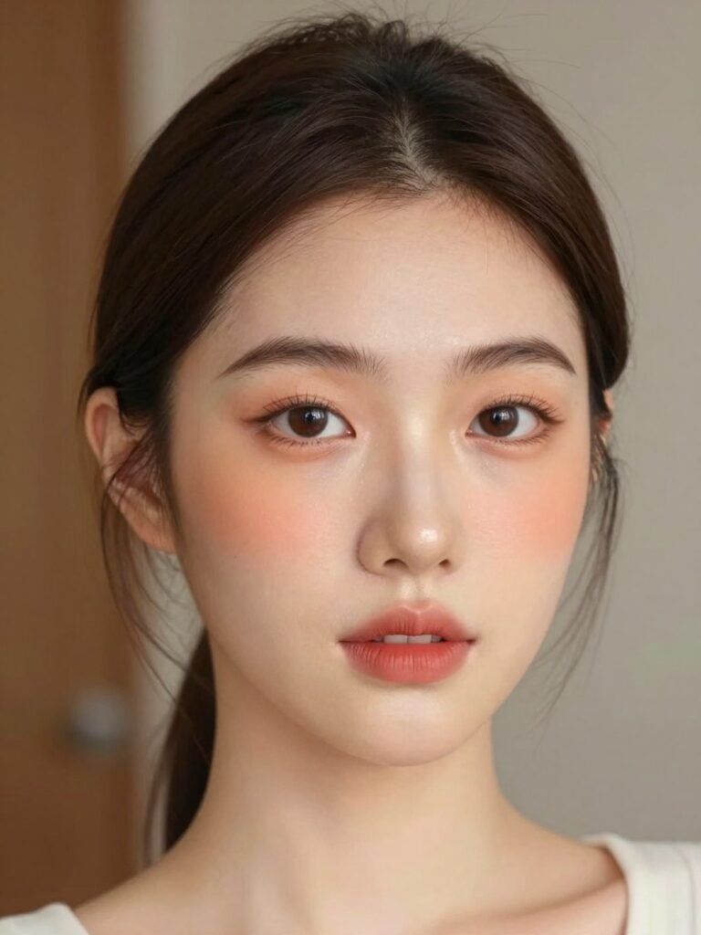 19 Stunning Korean Makeup Ideas That Are Trending in 2026 4 Soft Straight-Brow Korean Makeup