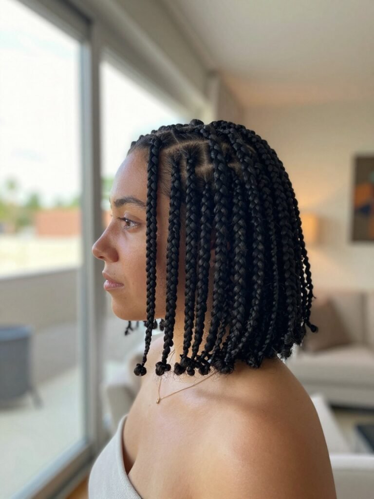 Braid Hairstyles Cute Bob With Blunt Ends