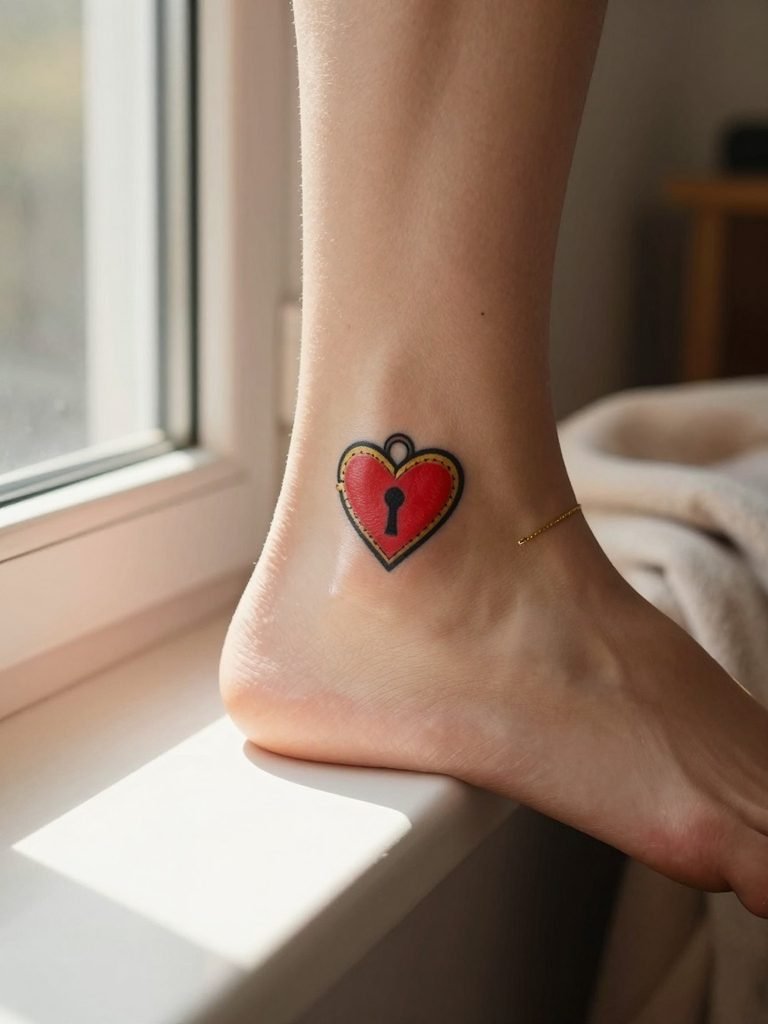 16 Traditional Heart Tattoo Ideas That Still Feel Iconic 13 The Locket Traditional Heart Tattoo