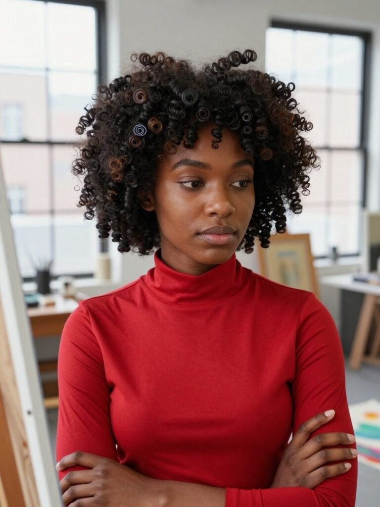 Bantu Knot-Out Afro Hairstyles With Defined Curl Clusters