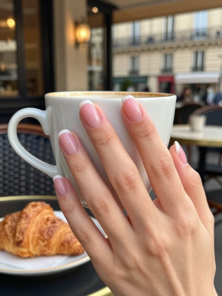 Micro French Tip for Classy Nails Short Enough for Daily Wear