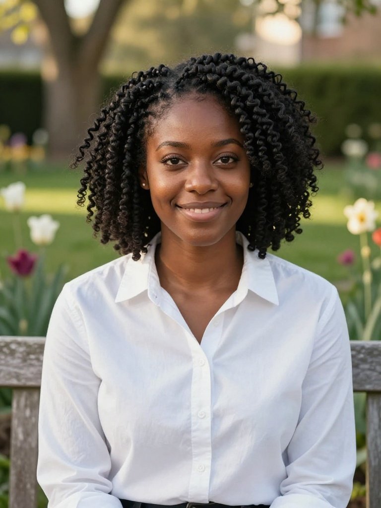 Flat-Twist Crown Afro Hairstyles With A Fluffy Back