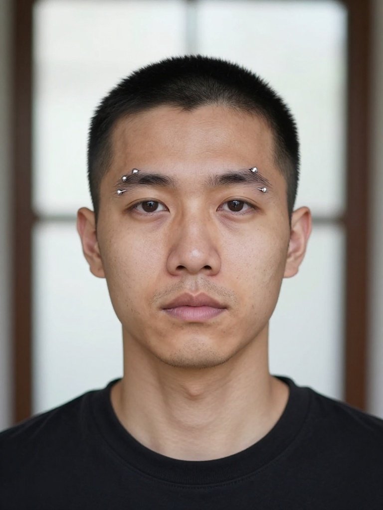 Symmetrical Eyebrow Piercing Men Can Wear on Both Brows