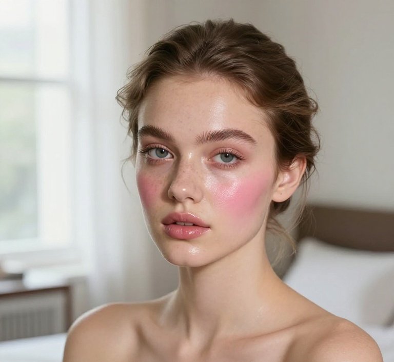 14 Gorgeous Igari Makeup Ideas With Foolproof Glow 1 Pink Under-Eye Igari Makeup With Glassy Skin