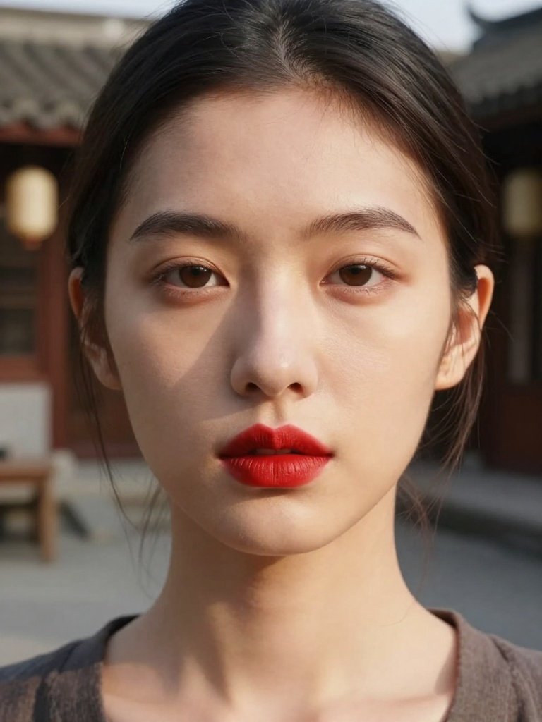 Japanese Girl Makeup Traditional With Beni-Inspired Red Lips