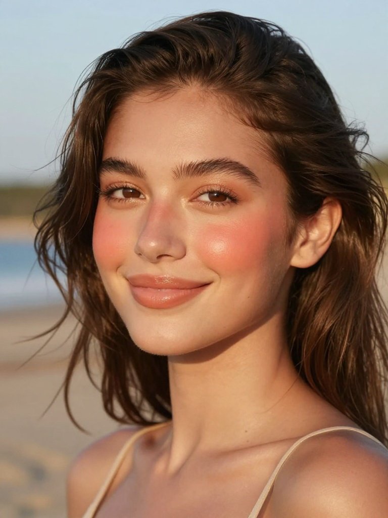  Peach Sunlit Cheek Japanese Makeup