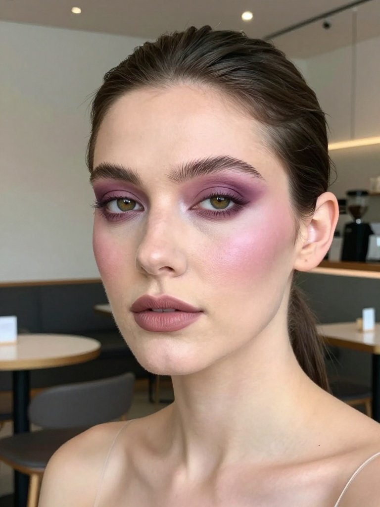 Muted Mauve Japanese Makeup