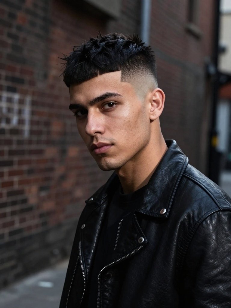 Textured French Crop With a Skin Fade