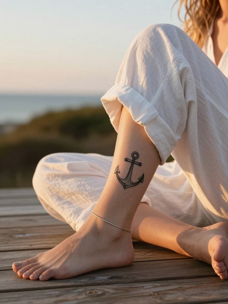 14 Stunning Feminine Christian Tattoo Ideas Trending Now 6 Feminine Christian Tattoo For Women: Faith Anchor With A Cross Crossbar