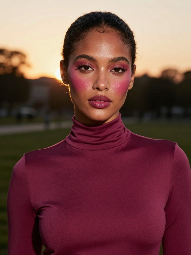 14 Gorgeous Igari Makeup Ideas With Foolproof Glow 3 Berry Igari Makeup for Deep Skin Tones