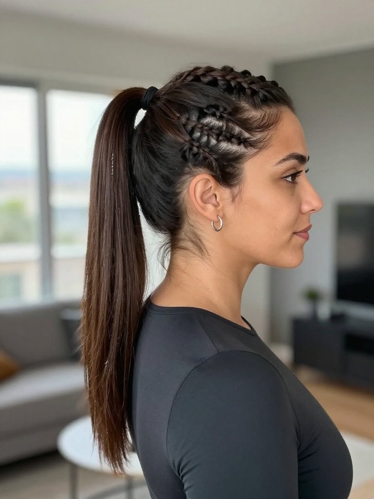 Braid Hairstyles Cute With Mini Braided Ponytail