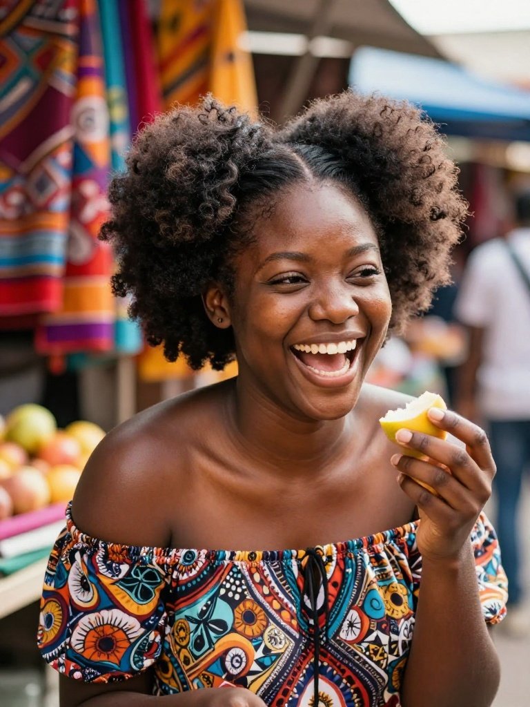 Two-Puff Afro Hairstyles With Soft Front Tendrils