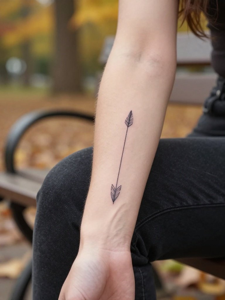 Symbolic Arrow With Hidden Meaning: A Forearm Tattoo Women