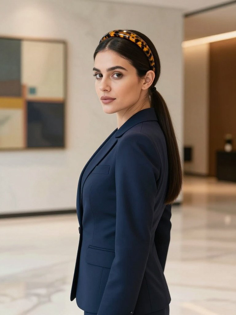Headband Hairstyles : 16 Beautiful Looks That Actually Stay Put 11 Tortoiseshell Headband With a Low Ponytail