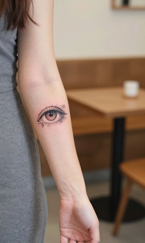 Amber Eye Sleeve Tattoos Women