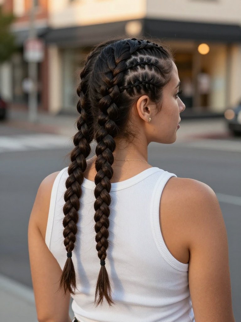 Braid Hairstyles Cute With Side-Swept Lemonade Braids