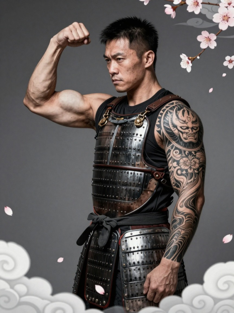 Samurai Warrior Sleeve Tattoo for Men