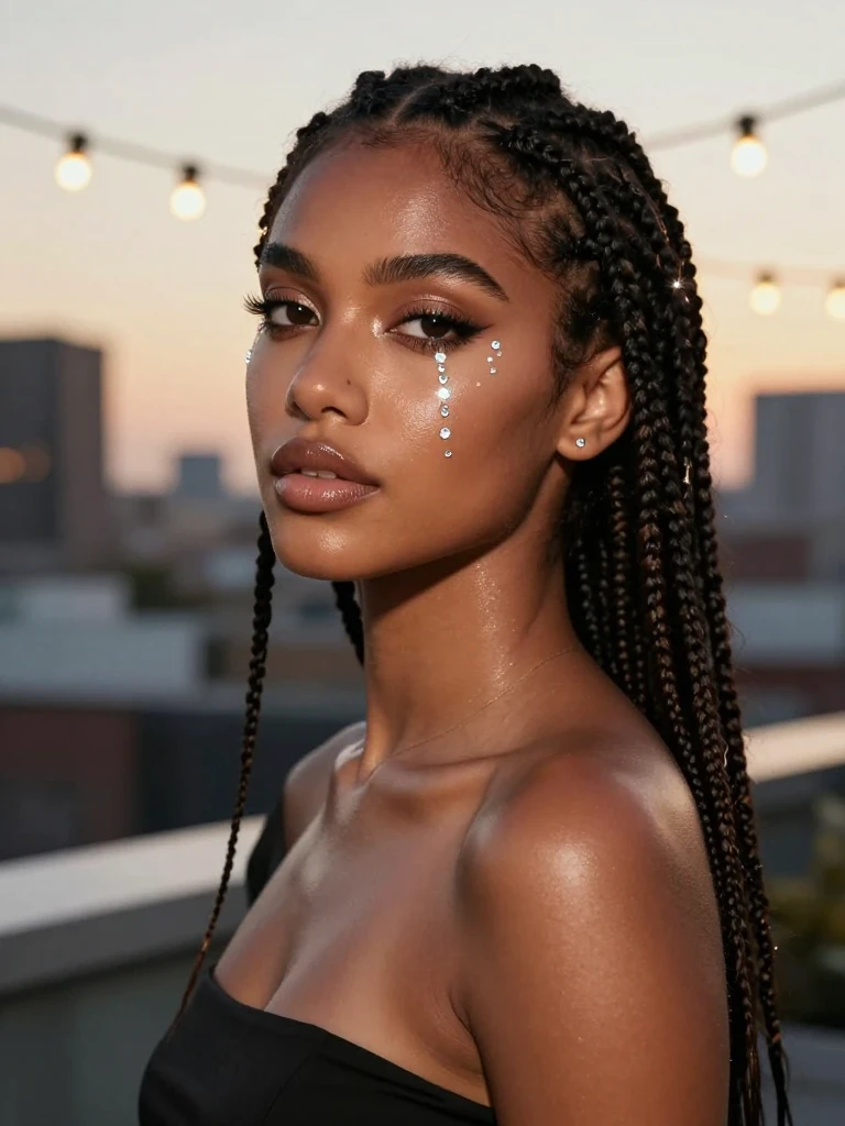 15 Trending Cry Baby Makeup Ideas That Feel Iconic 14 Rhinestone-Trail Cry Baby Makeup