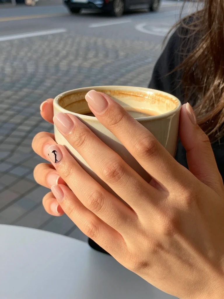17 Stunning Stitch Nails Ideas You'll Actually Wear 6 Minimalist Line Art Stitch Nails Silhouette