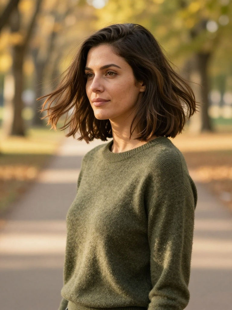 Textured Layers Shoulder Length Hairstyle