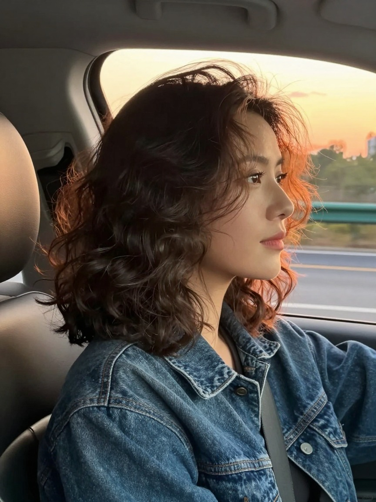 Soft Curls Hairstyle for Thin Shoulder Length Hair