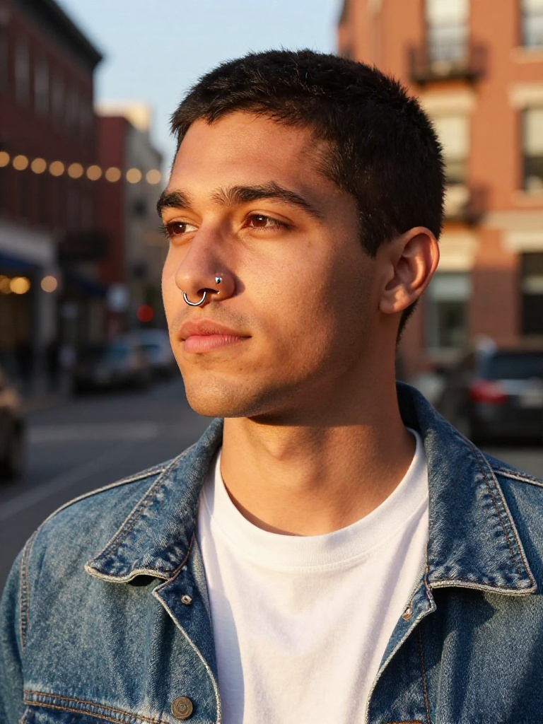 Classic Circular Barbell: A Septum Piercing Men Style Worth Trying First
