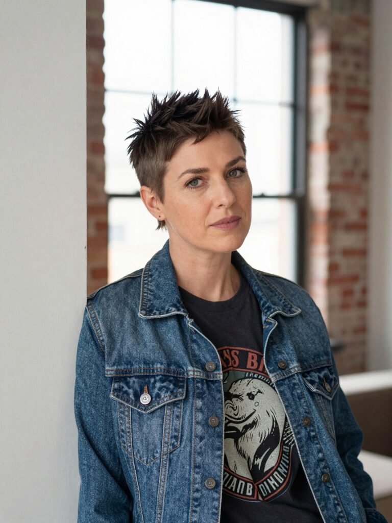 Androgynous Short Grunge Hairstyle With Tapered Sides