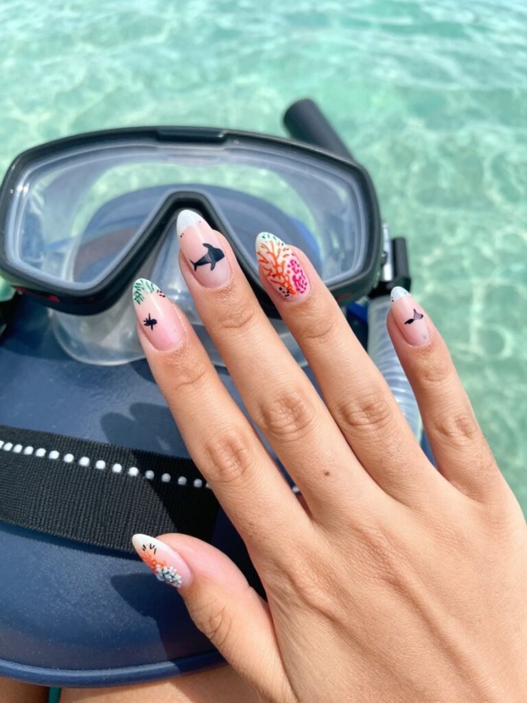  Coral Reef Shark Week Nails