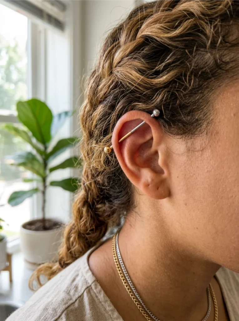 Two Tone Industrial Piercing Bar