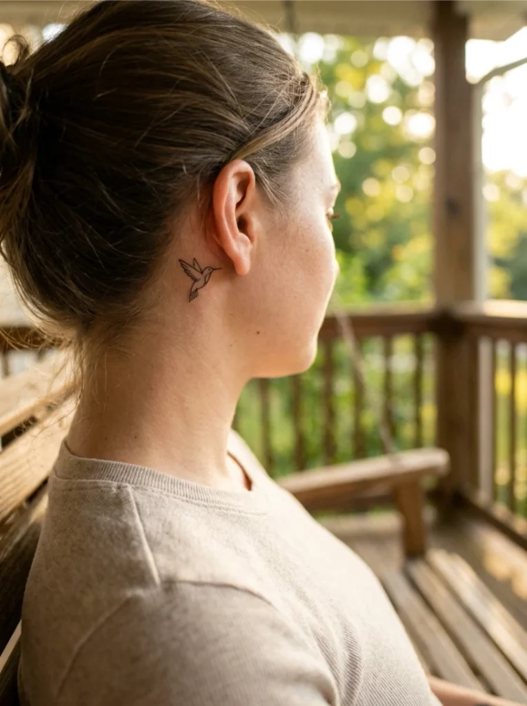 Micro Hummingbird Tattoo
