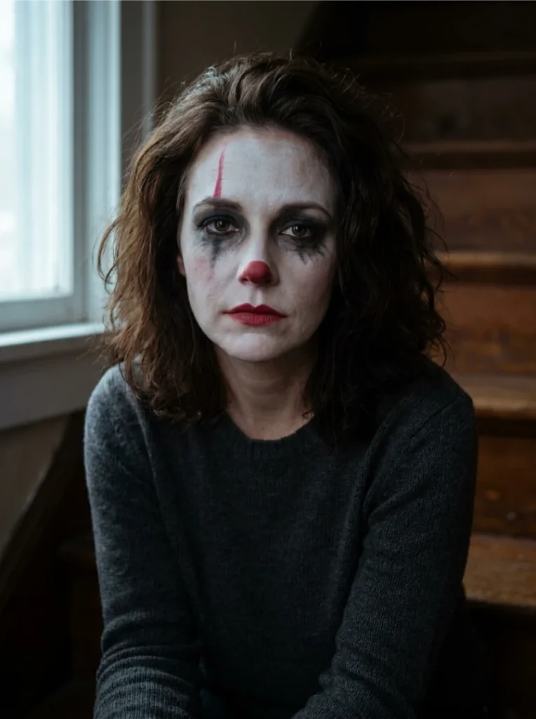 Creepy Clown Halloween Makeup