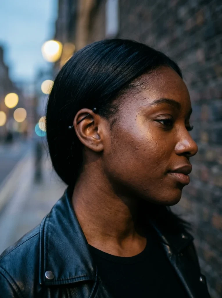 Matte Black Titanium Industrial Piercing